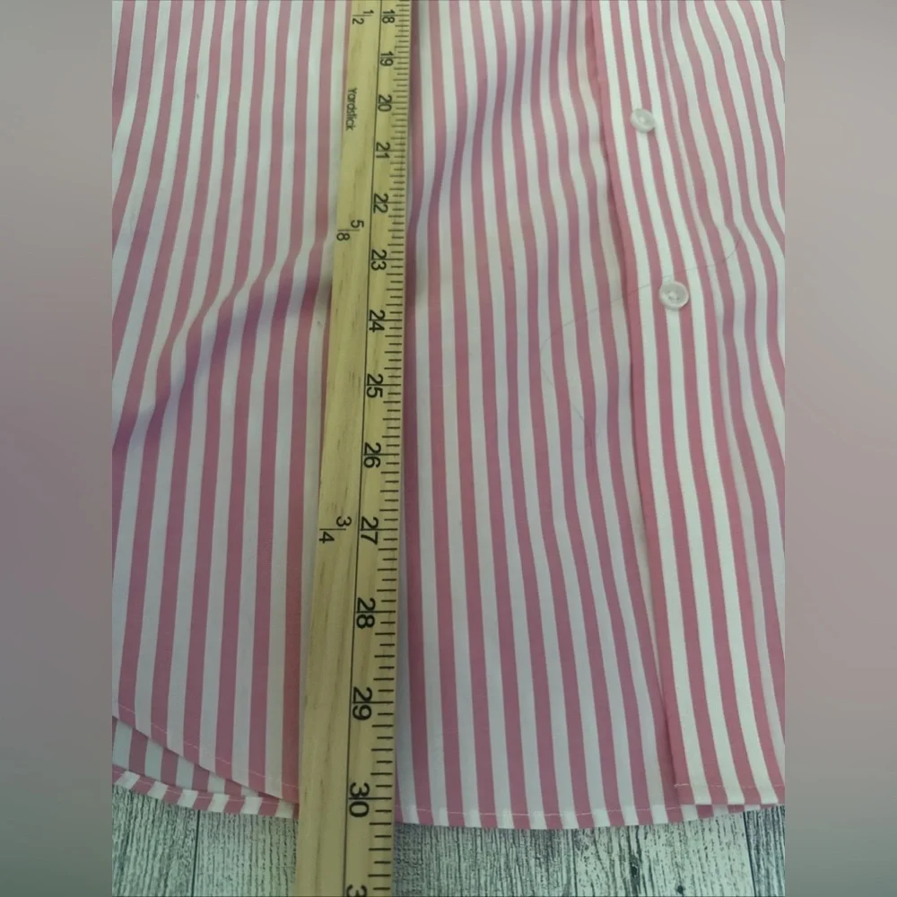 J Crew Ludlow Slim Fit Striped Pink White Dress Shirt Mens Sz 16 34 Long Sleeve